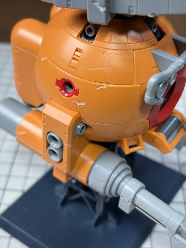 リューターでの弾痕跡